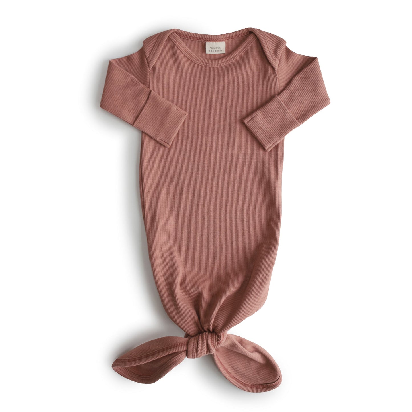 
                  
                    Ribbed Knotted Baby Gown Organic Onesie
                  
                