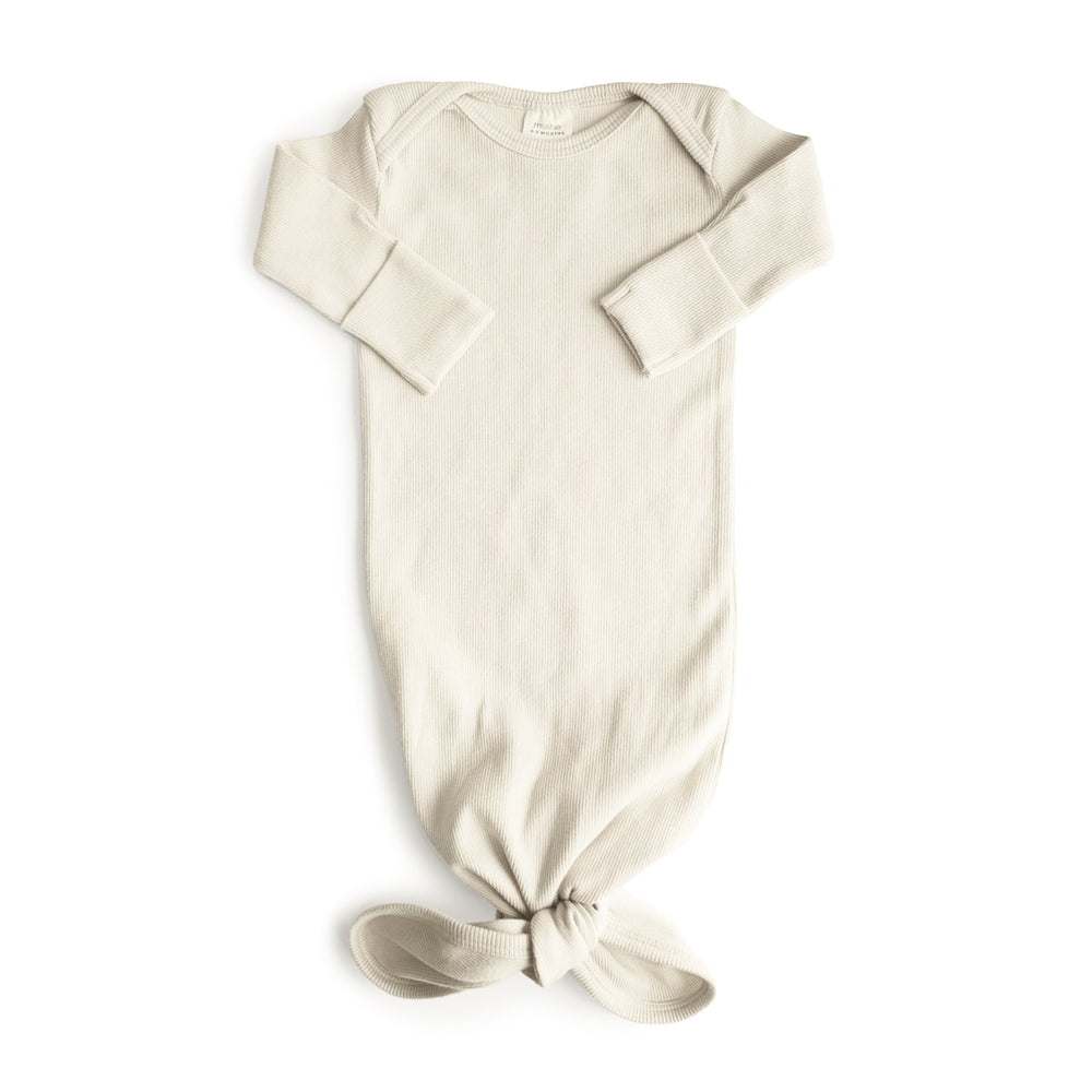 
                  
                    Ribbed Knotted Baby Gown Organic Onesie
                  
                