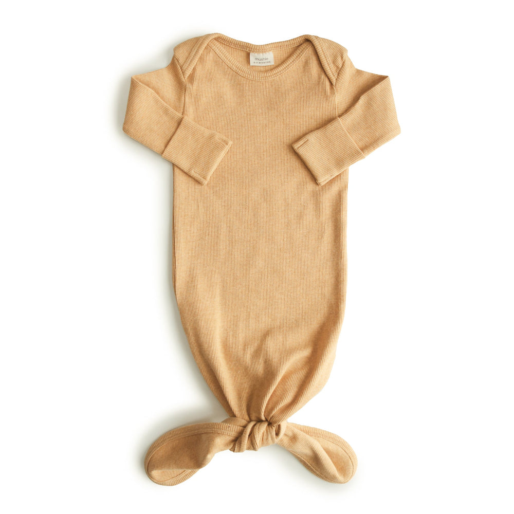 
                  
                    Ribbed Knotted Baby Gown Organic Onesie
                  
                