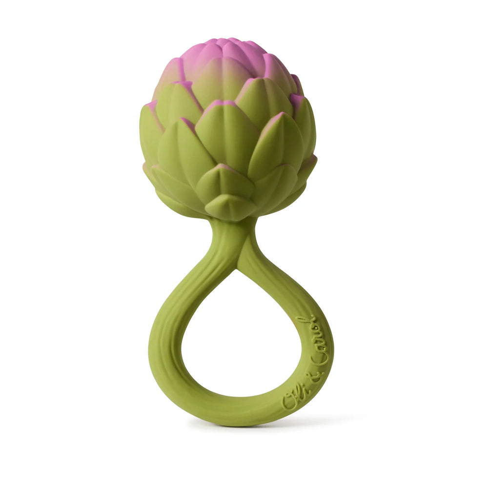 Artichoke Rattle Teether Toy