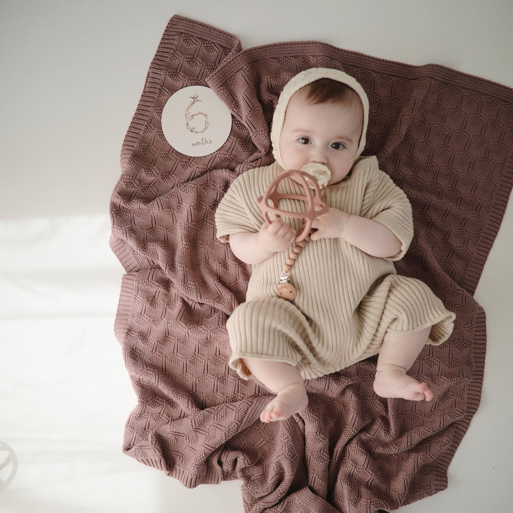 
                  
                    Knitted Honeycomb Baby Blanket
                  
                