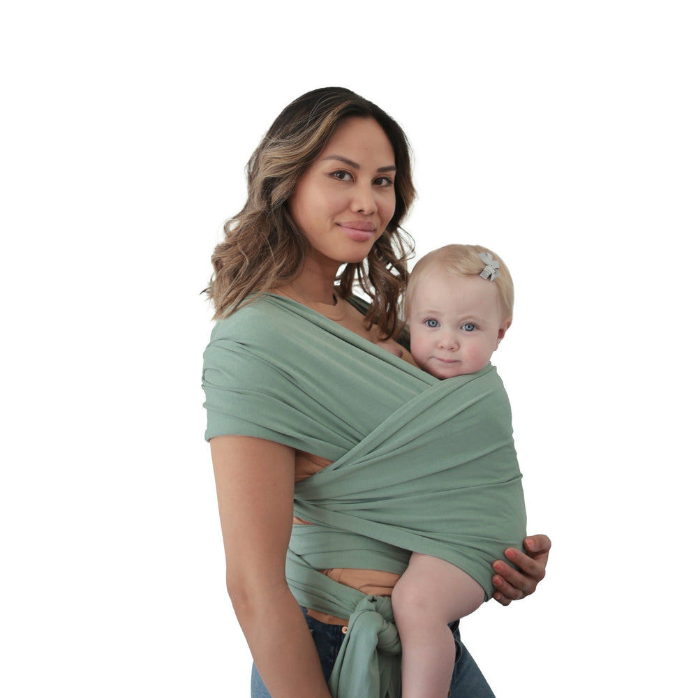 Mushie Organic Cotton Baby Wrap Blush